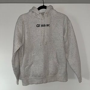 Glossier GlossiWEAR Limited Edition White Terrazzo Hoodie Size Small